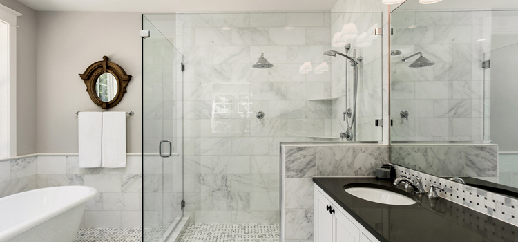 bathroom shower door installation in Oroville