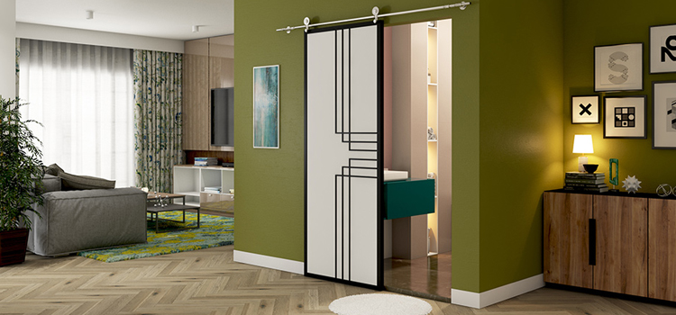 sliding bathroom door installation in Oroville